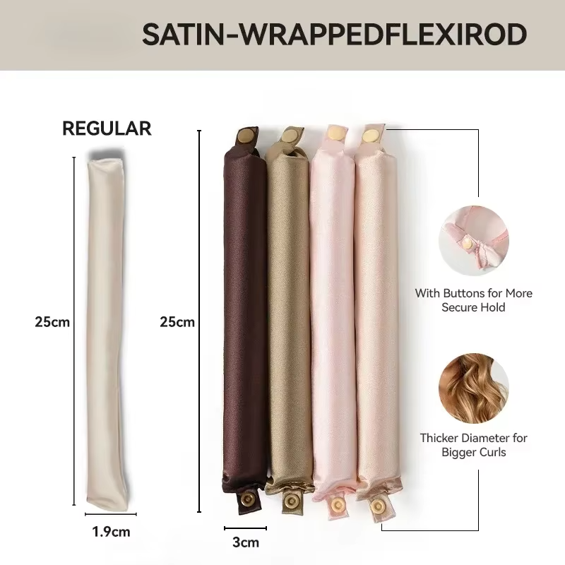 Heatless Hair Curler Satin Curling Rod - Få vackra lockar utan värmeskador