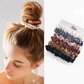 Silkes snoddar 3/5/6Pcs Elegant Gummiband Elastiskt hårband Hårtillbehör Silke Satin Scrunchies Kvinnor Solid Color Hair Rope