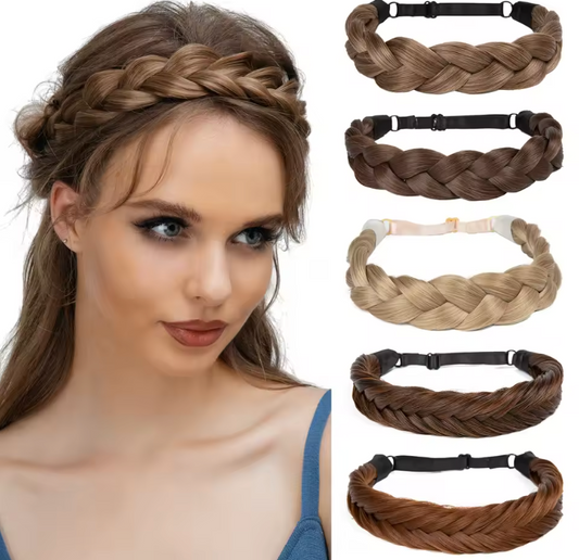 Diadem Justerbar Handgjord Flätad Elastisk Band Hår Mode Flätning Hår Hårband Huvudbonad För Kvinnor