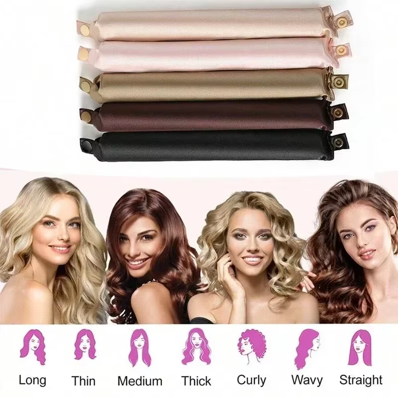 Heatless Hair Curler Satin Curling Rod - Få vackra lockar utan värmeskador
